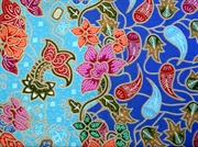 Batik dug 2m 15-032, Blå